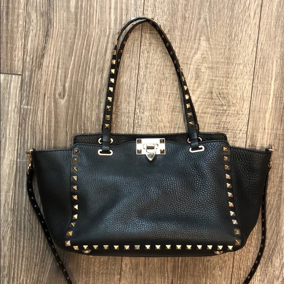 VANLENTINO GARAVANI CALFSKIN LEATHER ROCKSTUD BAG - Picture 3 of 13
